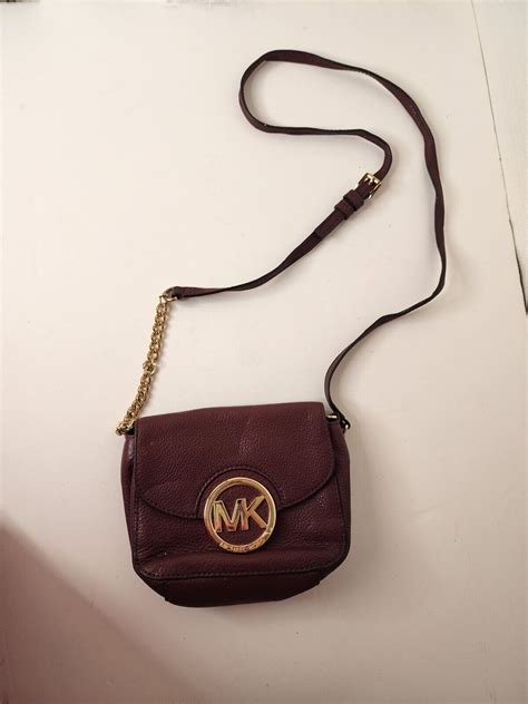 burgundy Michael Kors crossbody